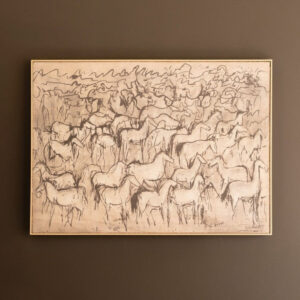 A Thousand Horses Framed Art Print